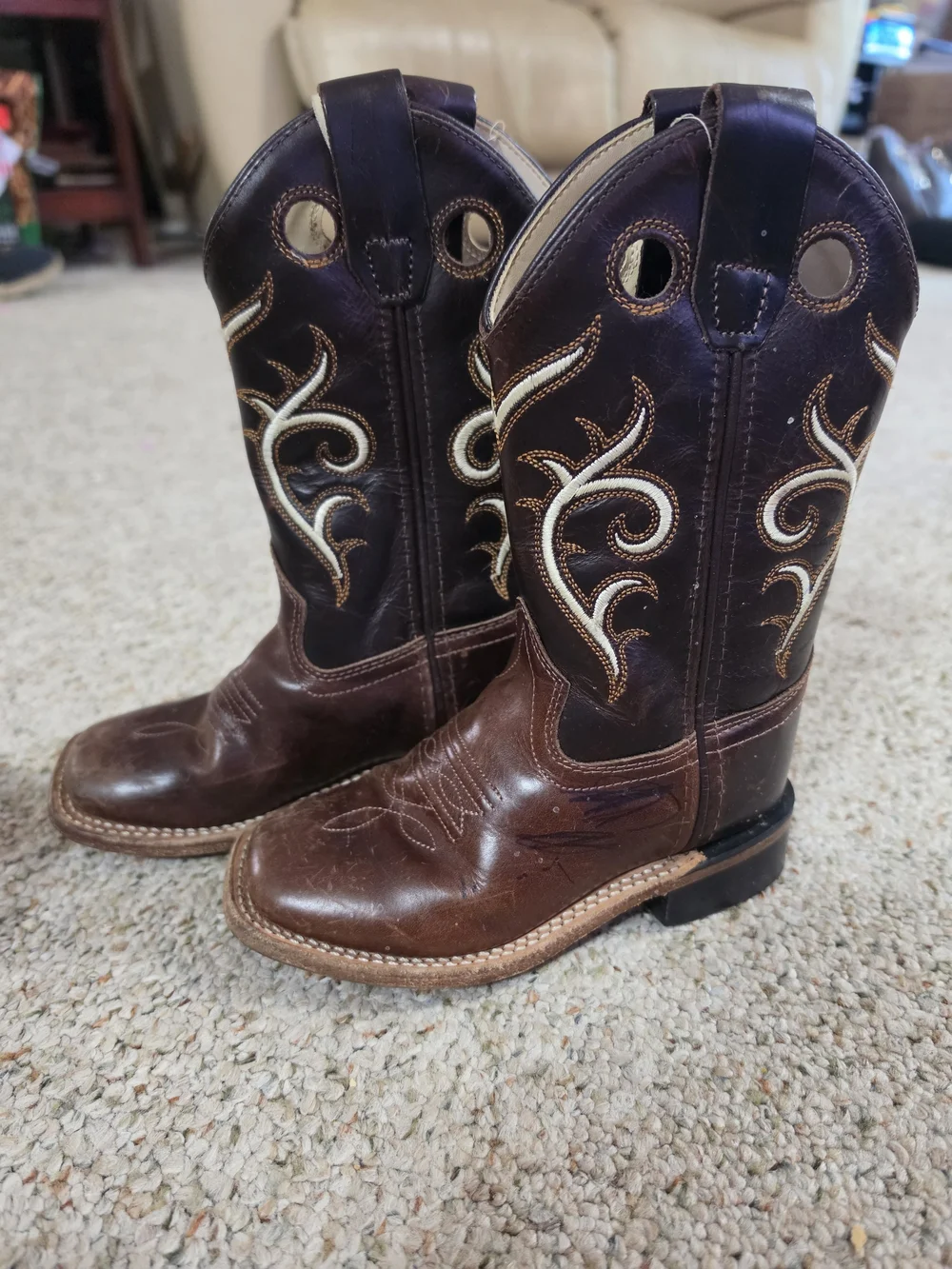 Old West Leather Cowboy Boots